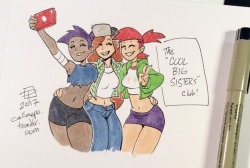 chillguydraws: callmepo: Enid, Wendy Corduroy, and Frankie Foster have a lot in common.  Now kiss cam!  YES! &lt;3