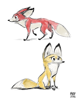 sketchinthoughts:  sometimes you just need to draw some generic disney foxes