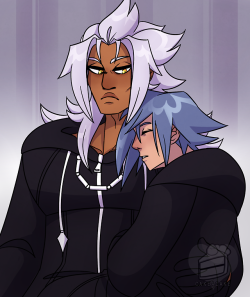 cakeacake:  Headcanon: I see Xemnas being a guardian to Zexion as well with letting him take occasional naps while he was sleep deprived. Perhaps it was something that happened before they were nobodies too. Do not repost, reupload, or use my art without