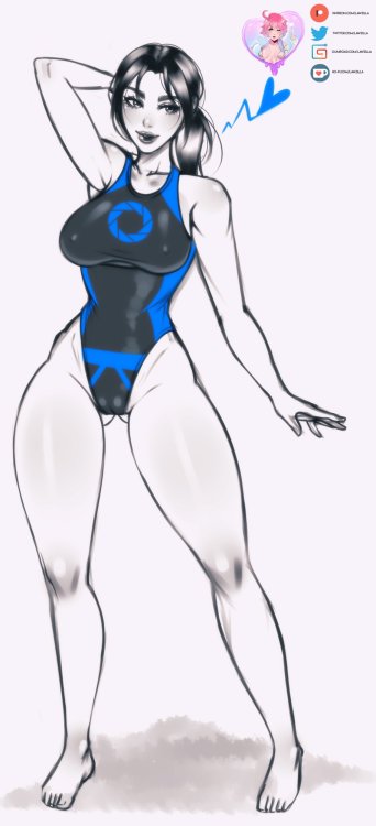   Chell from Portal 2 for CatWaveWinner of my Discord Sketch giveaway. I&rsquo;m hosting another giveaway soon so make sure you join my Discord! High-res + no watermark + alt swimsuit + ripped cloths + nude up in Patreon