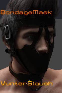 Vunter Slaush has a new leather mask for your bondage adventures! Ready for Genesis 3 Males and Daz Studio 4.8 and up!You Get:A mask with 2 materials and several adjust morphs.  	A collar with 2 materials. Check the link for all the info! Bondage Maskhttp