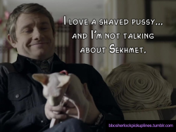 &ldquo;I love a shaved pussy&hellip; and I&rsquo;m not talking about Sekhmet.&rdquo;Suggested by someone I know in real life, who doesn&rsquo;t have a Tumblr and is too embarrassed to take credit for the idea anyway.