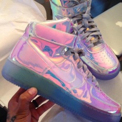 lilcochina:viancaatrill:  viancaatrill:  These are so 💦💦💦  AF1 Iridescent 💎  I need these