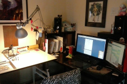 my work area’s organized chaos for all you voyeurs out there