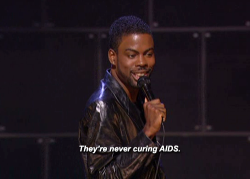 lastlips:  shurikenpromises:  hersheywrites:  materiajunkie:  “Curing AIDS? Shit, that’s like Cadillac making a car that lasts for 50 years. And you know they can do it, but they ain’t going to do nothing that fucking dumb. Shit, they got metal