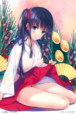 misaki kurehito miko nipples no bra nopan see through skirt lift tagme wet clothes | #341387 | yande.re