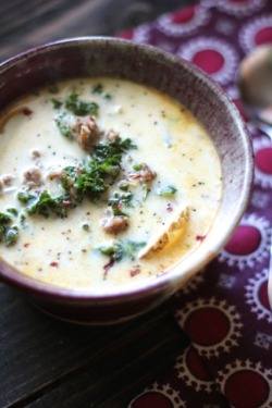 food&ndash;archives:  zuppa toscana {creamy potato &amp; kale soup w/italian sausage}