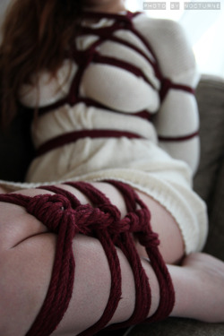 sweetlittlewallflower:  nocturne-photo:  Shot this weekend with a lovely, but anonymous friend of mine. She looks awesome in rope, doesn’t she? Ropework and photography both by me. Please keep photo credits when reblogging. http://nocturne-photo.tumblr.co