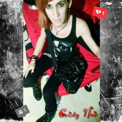 Selfie from last night before we went to party #emo #emogirl #rawr #tgirl #altgirl #alternativegirl #alternative #goth #gothgirl #metalchick #rockerchick #redhead #trans #transgender #cute #sexy