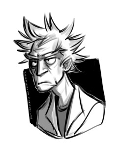 abbysucks:  just a really quick and dirty sketch of rick because fucking i love this show too much 
