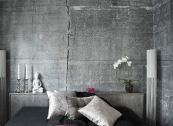 designed-for-life:  Concrete Wallpapers  Believe it or not this wall is actually wall coverings designed by Tom Haga . Created by high-resolution photography and custom manipulation of raw, refined concrete walls and even graffiti throughout Norway to