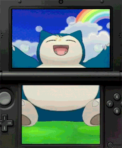 it-started-to-rain:  ”You can even pet enormous Pokémon! Large Pokémon take up both screens of your Nintendo 3DS system.” 
