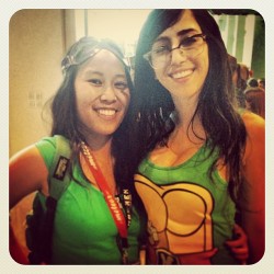 Donnie and Mikey! @aprilsalud #regram  (at Emerald City ComicCon 2013)