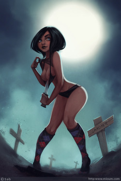 happysab:  Another Cass from Hack/Slash commission.