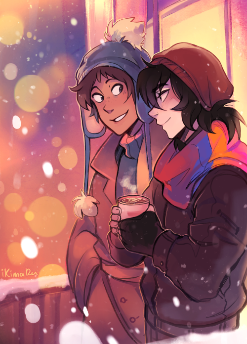 felt like drawing something with snow for the season! Lance def got him that chocolate eheh ☕