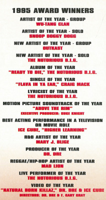 On this day in 1995, the 2nd annual Source Awards took place at Madison Square Garden.