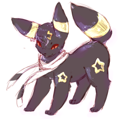 noevlys:I’ve never drawn my umbreon as a normal colored one, and now i have