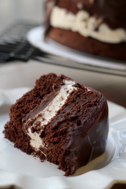 cake-stuff:  Salted Caramel Ding Dong Cake More cake &amp; cookie &amp; baking inspiration: http://ift.tt/1404eu8
