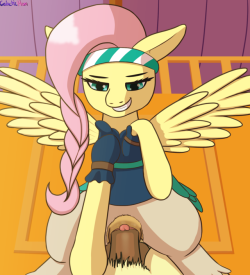 galacticham:  Pirate Fluttershy is more dominant than regular Fluttershy!Wanted to draw something for/based off the movie but got kind of unhappy with it part way through. Still finished it though and tried out some more cel shading which I am happy with,