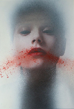 ineedaguide:  aerosol paint on adv posters by marco rea I need a guide: marco rea 