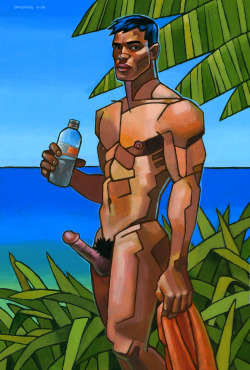 douglassimonson:  Tropical Adventure, acrylic painting by Douglas Simonson (2009). Douglas Simonson websiteSimonson on EtsySimonson on Fine Art AmericaSimonson on Redbubble