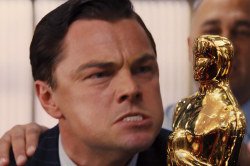 “About Fucking Time Assholes” – Leonardo DiCaprioA HUMBLE Leonardo DiCaprio spent close to an hour on stage at last  night’s lavish Oscars ceremony openly berating all those bastards who  denied him an Oscar award in previous years.Steadfastly