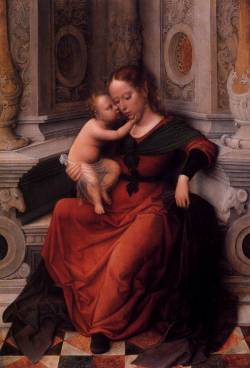 classic-art:  Virgin and Child Adriaen Isenbrant 