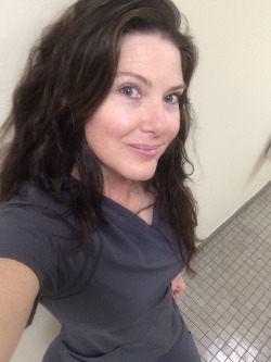 hplessflirt:  Had to run to the bathroom to fix my bra strap that popped off! So took a quick work Humpday picture! Lmao ~K  SEXY K!!!