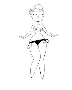 nicterhorstsketch:  I animated a little shimmy during aÂ livestreamÂ tonight! Check it out. Iâ€™m not gonna lie, Iâ€™m really happy with those nipple tassels.  Also, if you think this is fun, please support me! I want to keep these livestreams archived,