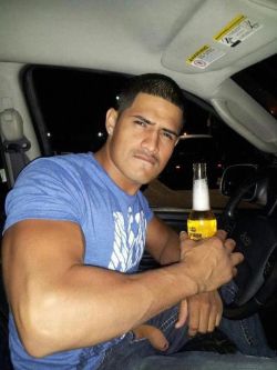missinginsd:  talldaddy:  www.talldaddy.tumblr.com/archive  Take your time with that beer. Ima be busy getting you up. BEER DRINKN LATINO STUD AIRS OUT HIS COCK !!!   Oooo&hellip; I&rsquo;m steppin in dat car
