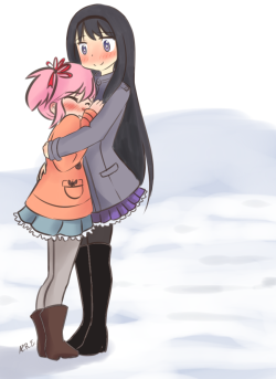 homura-chu:  i was in the mood to draw madohomu