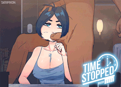 derpixon: derpixon:  Time Stopped - Brush Did you clean your teeth well?  WATCH THE ANIMATION HERE (Sound Warning)(Alternate Link here!)  This was really fun to make, and I’ve always wanted to make some time stop content so here ya go! Maybe I’ll