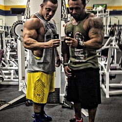 drwannabe:  Anthony Thomas and Aaron Schulz. Dueling selfies.