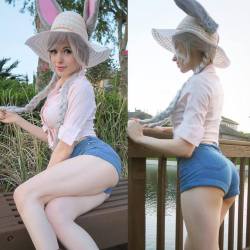 cosplay-booties:Amouranth as Judy Hopps ;9