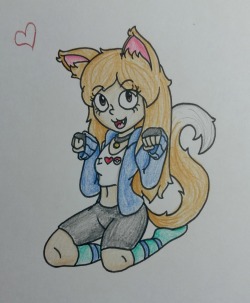 Some coloured pencil practice. I posted the original sketch of the catgirl one a few days ago, but the other one is Silia the Slimegirl, a character from my NSFW art blog. I&rsquo;ll post it there as well.