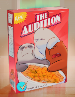 wedrawbears:  Ready to see the bears try and out bear each other?! What does that even mean!? Find out on TONIGHTS episode “THE AUDITION”, storyboarded by Kyler Spears and Bert Youn,   at 5PM on CARTOON NETWORK!(promo by Louie and Lauren… who