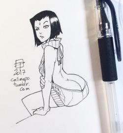 grimphantom2:  ninsegado91:  callmepo: Starting the day with a tiny doodle of a little goth booty. Yea Raven booty  Dat Raven! 