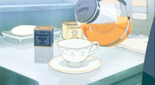 ayumi-cchi:  Tea Time ~ anime gif ♥ ~I love tea~ ♥ ☆*:.｡. o(≧▽≦)o