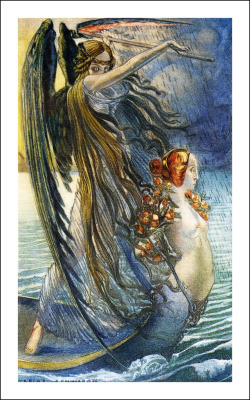 thefugitivesaint: Carlos Schwabe (1890-1892), ‘Death (La Mort)’, from “Les Fleurs du mal” by Charles Baudelaire, 1900