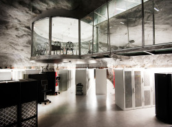 creativehouses:  Bahnhofs server hall located in an old atomic bunker