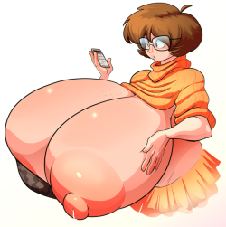 jaehthebird:  Felt like drawing Velma Tits :3… I forgot to add a text so she was suppossed to say: “According to my calculations they will keep getting bigger, including Daphne’s jealousy…”  ;9