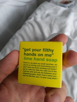 fang107:  rylie37:  cosima-wants-the-d-elphine:  swarnpert:  im never washing my hands again  now i have to kinkshame soap too  i need to get this and throw it at my friends XD   Oh god yes i need this so i can throw them at people
