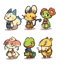 luce-do-the-doodles:  Sorry for reposting. I found that I draw Audino’s ear wrong… Check my Pokemon Crossing tag for more Pokemon villagers! 