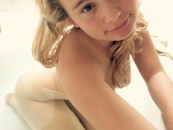 Thefap2017:  Teencleavage2018:  Stunning Blonde Teen With Perfectly Round, Perky