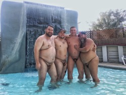 chubbyaddiction:  j-mobear:  westcub86:  @j-mobear @hadrianx @titaniumcubbery @westcub86 thanks @mattrosephotography for the awesome shot! Hanging with the bears at WESTERN XPOSURE in Palm Springs! WOOF!  A bunch of sexy fellas all in one place!! :) 