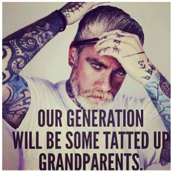 Can&rsquo;t wait for my hubby to look like this :) #yummy #tattedup #grandparents