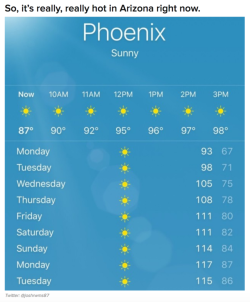buzzfeed:  It’s So Hot In Arizona Right Now That Everything Is Literally Melting
