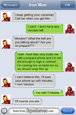 cracked:  15 Texts from Last Night (From Famous Superheroes) Pt. 3