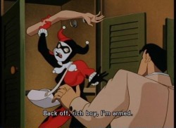 daily-superheroes:  Harley has the upper handhttp://daily-superheroes.tumblr.com  &hellip;uhm&hellip;ok!