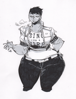 connard-cynique: carmessi:   getdestroyed-staydestroyed:  Was inspired recently to do more art of my nearly forgotten amazon of a private detective: Anne Iver.  SO I got carried away and did more than just one drawing of her but I mean come on, can you